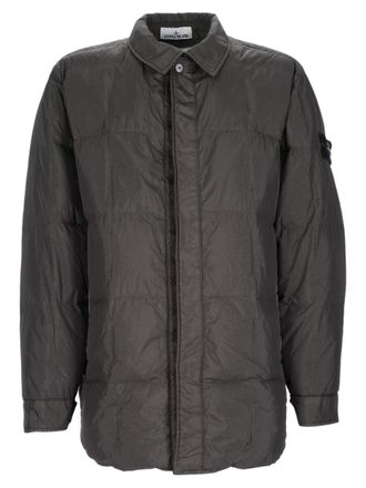 Stone Island Quilted Grey Sports Jacket With Padded Warmth