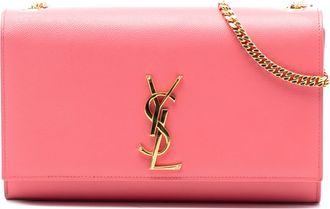 Saint Laurent Pre-owned Womens Medium Grain De Poudre Monogram Kate Crossbody - Light Pink Leather - One Size