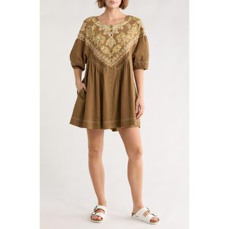Free People Orson Shift Minidress in Moss at Nordstrom Rack, Size Small