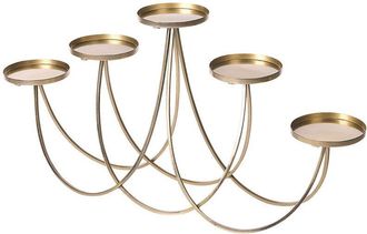 Beliani Beliani - Glam Candle Holder 5 Candles Metal Candelabra Buaran
