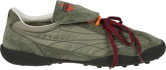 Dsquared2 Olive Soccer Calf Leather Low Sneakers