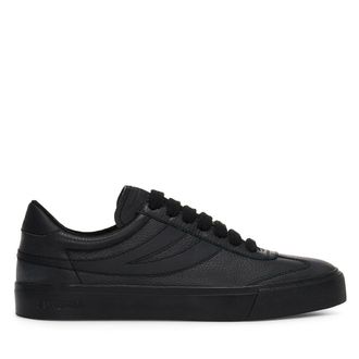Superga Unisex Adult 4834 Club S Swallow Vegan Leather Trainers (Total Black) - Size UK 5.5