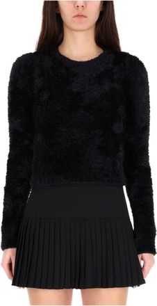 Marine Serre Jersey de cuello redondo - Knitwear - Mujer - Negro - L