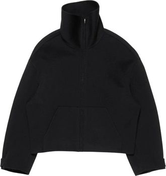 Acne Studios Cropped Jacket With High Stand Collar And Zipper Closure