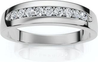 Pompeii3 Mens 1/4Ct Polished Diamond Wedding Ring Lab Grown