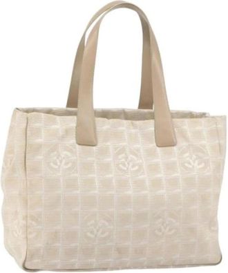 Chanel Pre-owned Nylon Tote Bag - Dames - Vintage Shopper - Beige - ONE Size - Nylon - Vintage
