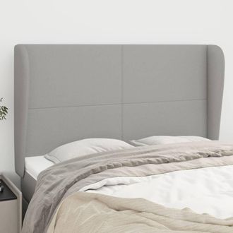 vidaXL Cabecero Con Orejas De Tela Gris Claro 147x23x118/128 Cm Vidaxl