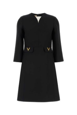 Valentino Garavani Black Crepe Couture Dress