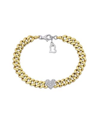 Rina Limor 14K Two-Tone 0.23 Ct. Tw. Diamond Heart Bracelet