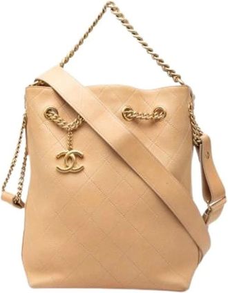 Chanel Bolso Pre-owned Acolchado Tipo Cubo - Pre-owned - Mujer - Beige - ONE SIZE
