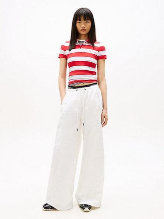 Tommy Hilfiger Repeat Logo Tape Wide Leg Joggers