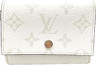 Louis Vuitton Taigarama Gray White Coated Canvas Leather Wallet (Tri-Fold) (Pre-Owned)