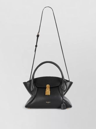 Balmain shoulder bag clutch gold tone hardware top handle