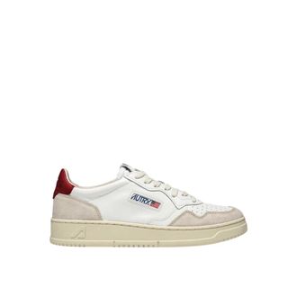 Autry Vintage Stijl Lage Top Leren Sneakers - Heren - Sneakers - Wit - 42 EU - Katoen - Schoenen