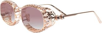 Anna-Karin Karlsson BILLION $ BOO Rose Gold Womens Sunglasses Gold Size 57