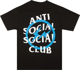 ANTI SOCIAL SOCIAL CLUB x Fragment Design Blue Bolt T-Shirt Black Blue 0657-1FW190103FBBT-BLAC