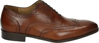 Van Bommel Raffa Business Schoenen Cognac Leer - Heren - Nette schoenen - Bruin - 44 EU - Leer - Schoenen