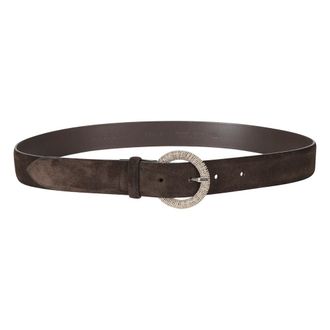 Orciani Peach Klassieke Leren Riem - Dames - Accessoires - Bruin - Maat: 90 CM Leer