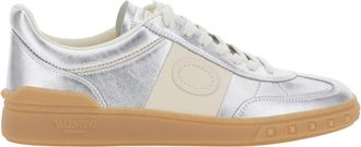 Valentino Garavani Silver Leather Sneakers