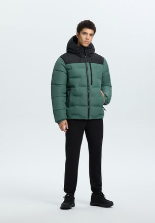 Icepeak Steppjacke ICEPEAK ICEPEAK AMERI, Herren, Gr. 48, antique gr&uuml;n, Obermaterial: 100% Polyester, Jacken Steppjacke, wasserabweisend, winddicht, atmungsak