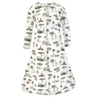 Hudson Baby Long-Sleeve Cotton Jersey Sleeping Bag in Going On Safari at Nordstrom