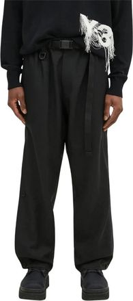 Yohji Yamamoto Straight Broeken - Heren - Straight fit broeken - Zwart - M - Polyester - Broeken
