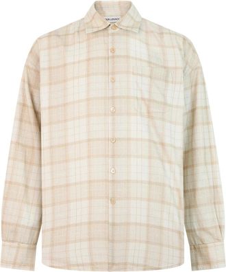 Our Legacy Ruitjeshemd - Heren - Casual Overhemden - Beige - M - Katoen - Overhemden