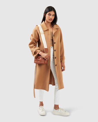 Belle & Bloom Shore To Shore Belted Wool Coat