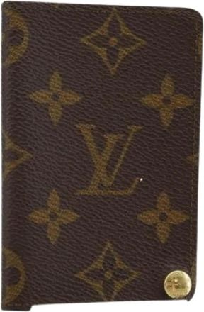 Louis Vuitton Pre-owned Canvas Portemonnee - unisex - Vintage Accessoires - Bruin - ONE Size - Vintage