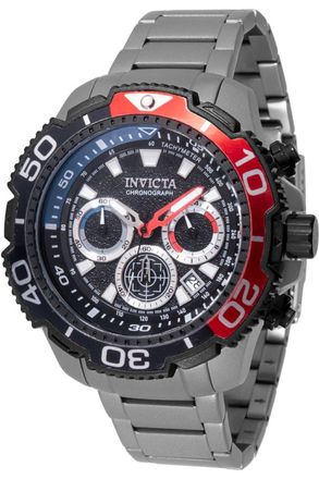 Invicta TI-22 49497 Heren Horloge - Quartz Uurwerk - Titanium met zwarte Wijzerplaat - 48mm