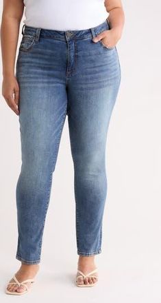 Kut from the Kloth Katy Boyfriend Flap Pocket Jeans in Thunbergia at Nordstrom Rack, Size 14W