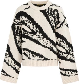 Biba Damestrui met zebraprint (Beige/Zwart)