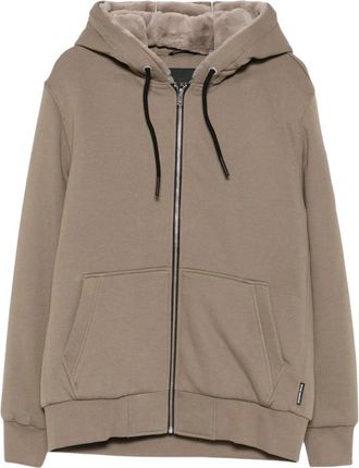 Moose Knuckles Classic Bunny Zip-through Hoodie - Heren - Vesten met rits - Beige - S - Katoen - Hoodies & sweatvesten
