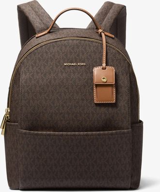 Michael Kors Sable Medium Signature Logo Backpack