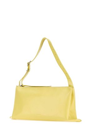 Jil Sander Womens Yellow Leather Shoulder Bag Pastelyellow Borse A Mano