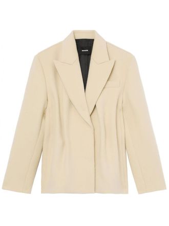 We11done Blazer met enkele rij knopen - Beige