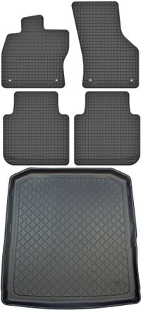 OEM Skoda Superb Iii 3v Kombi Desde Septiembre De 2015. Juego De Alfombrillas De Goma Para Coche Y Maletero