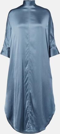 Acne Studios Asymmetric scarf-detail satin midi dress