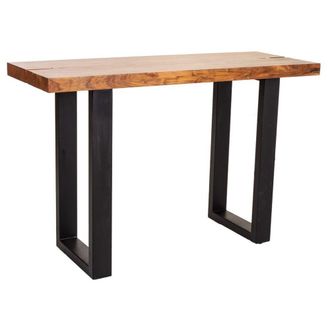 Wanderlust Deco Recibidor de madera y metal negro 120x45x75