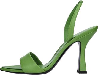 3Juin Lily Sandalen - Dames - Sandalen met hakken - Groen - 40 EU - Leer - Schoenen