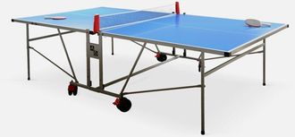 Sweeek Tavolo da ping pong per esterni pieghevole con 2 racchette e 3 palline, 274cm