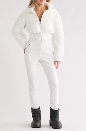 Free People Movement Downhill Diva Waterproof Ski Suit in White at Nordstrom Rack, Size Small