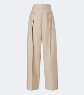 Bottega Veneta Wool and cotton wide-leg pants