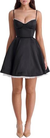 House of CB Minimoiselle Fit & Flare Minidress in Black at Nordstrom, Size X-Small D