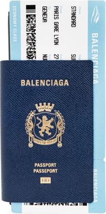 Balenciaga Kaarthouder - Heren - Portefeuilles - Blauw - ONE Size - Leer - Accessoires