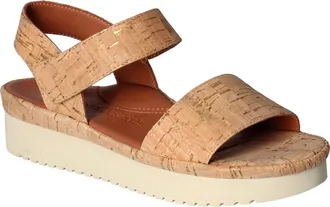 L'Amour Des Pieds Abrilla Slingback Platform Sandal in Natural/Gold at Nordstrom, Size 6.5