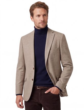 Carl Gross Colbert Carl Gross Theo beige visgraat wol