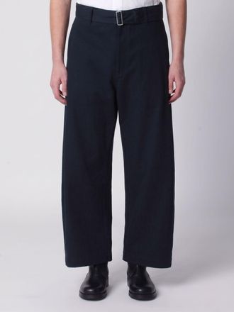STUDIO NICHOLSON Pantaloni ampi in cotone