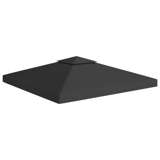 vidaXL Cubierta Superior De Cenador 2 Niveles Negro 310 G/m&sup2; 3x3 M Vidaxl Negro