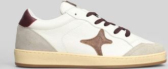Ama-Brand Sneakers In White Suede And Leather